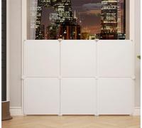 Pet Playpen,DIY Small Animal Cage Open Enclosure Portable Plastic Fence,DIY with Door Fence for Small Animals Pets,Safety and Decorative Railing (122×91CM)