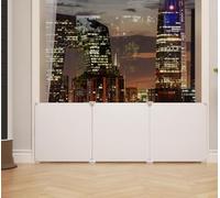 Pet Playpen,DIY Small Animal Cage Open Enclosure Portable Plastic Fence,DIY with Door Fence for Small Animals Pets,Safety and Decorative Railing (121×46CM)