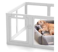 Pet Playpen Foldable Gate, Acrylic Dog Fence Playpen Portable Foldable Walk-Through Door For Small Pets Multiple Sizes(H77cm,B-4 Panel)
