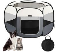 Pet Playpen Foldable, Pop Up Dog Pen, Cat Pen Dog Crate Indoor Outdoor - L | Fabric Cat Pen, Lightweight Dog Crate with Zipper Door, Pet Playpen with Carry Bag, for Medium Large, for Garden, Travel