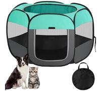 Pet Playpen Foldable, Pop Up Dog Pen, Cat Pen Dog Crate Indoor Outdoor - L | Fabric Cat Pen, Lightweight Dog Crate with Zipper Door, Pet Playpen with Carry Bag, for Medium Large, for Garden, Travel