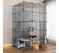 Pet Playpen for Indoor Use, Detachable and Extra Large Enclosure with Doors for Small Animals