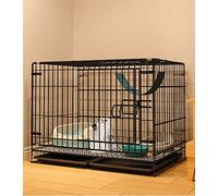 Pet Playpen for Small Animals, Rabbit Playpen, Cat Cages Indoor Large with Litter Tray, Encrypted Metal Material, Convenient and Easy to Clean,Onecolor-85 * 60 * 70cm