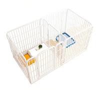 Pet Playpen, Heavy Duty Metal Anti-Climb Bite-Proof Kennel, Adjustable Indoor Outdoor Enclosure for Small Medium Dogs