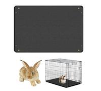 Pet Playpen Mat, Waterproof, 150 x 100 cm, for Guinea Pig Cage, Tarpaulin, Floor, Reusable Base for Rabbits, Chinchilla, Ferrets and Other Small Animals (Black)