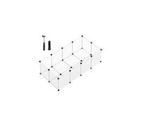 Pet Playpen with Floor, Small Animal Enclosure, DIY Plastic Cage, Indoor Run for Hamsters, Rabbits, Hedgehogs, Guinea Pigs, 143 x 73 x 46 cm, White