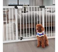 Pet Playpens Safety Gates Metal Pet Fence Walk Thru Narrow Gates Pressure Mounted Security Gate with Double Locking Mechanism Feature Staircase-Balusters/82-89Cm