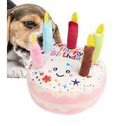 Pet Plush Sound Toy, Dog Plush Toy Squeaker, Dog Biting Toy in the Shape of a Birthday Cake - Interactive Dog Toy, Dog Exercise Toy, Pet Supplies for Small and Small