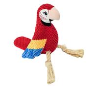 Pet Plush Sound Toy, Squeaky Plush Dog Toys, Parrot Shaped Chew Toys with Twisted Rope - Interactive Dog Toys, Exercise Toys