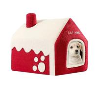 Pet Plush Warm Nest - Shaped Dog Kennel, Dog Bed House Shaped | Portable Winter Cozy Beds, Removable Festive Pet Bed for Small Medium Dogs, Ideal for Indoor Bedroom Balcony Dorm Living Room