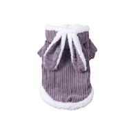 Pet polyester warm and windproof coat for small and medium-sized dogs, autumn and winter cold protection clothing, easy to clean, dog clothes for walking.(Grey,XXL)