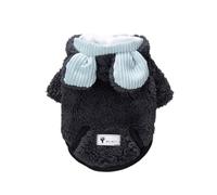 Pet polyester warm and windproof coat for small and medium-sized dogs, autumn and winter cold protection clothing, easy to clean, dog clothes for walking.(Black,XL)