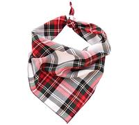 Pet Pooch Boutique Alfies Plaid Bandana for Dog, Medium/Large, Red