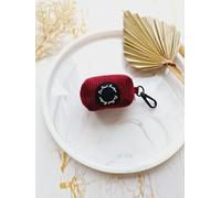 Pet Pooch Boutique BURGUNDY RED CORD DOG POO BAG HOLDER