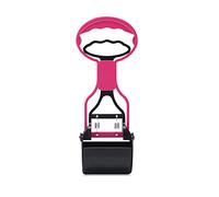 Pet Pooper Scooper for Dogs Cats Non-Breakable High Strength Material Durable Spring Easy Pick Up Grass Gravel Jaw Claw Rake for Kids Children Women Men (Pink)