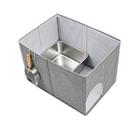 Pet Potty Hutch - Raised Rim Barrier, Visible Entry Housing | Concealed Sandbox Retreat Neat Nook Arrangement, Roomy Kitty Lavatory Shelter Substitute Patio Zone Sections for Apartment Balcony Garage