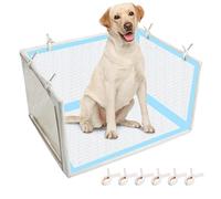 Pet Potty Tray - Foldable Waterproof Litter Box, Elevated Wall Containment, High Sided Spill Proof Dog Pee Pad Holder, Leak Resistant Puppy Training Accessory | Indoor Outdoor Cat Puppy Home Travel