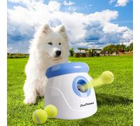 Pet Prime Automatic Dog Ball Launcher, Dog Ball Thrower with 10-30 Ft Launch Distance, Interactive Puppy Pet Fetch Toy, Mini Ball Throwing Machine for Small and Medium Dogs, With 3 PCS 2" Tennis Balls