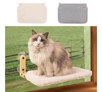 Pet Prime Cat Hammock Up to 20kg, Cat Window Perch Self-Cooling, Foldable Cat Window Bed with breathable Mesh Cover and Soft Self-Warming Cover, Strong Suction Cup, for Smooth Surfaces - Large