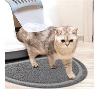 PET PRIME Cat Litter Box Mat Scatter Control Non-slip Cat Litter Trap Mat Litter Trapping Mat Semicircle Shape Kitty Litter Catcher 60 X 36CM