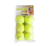 pet prime Dog Tennis Balls 2" X 6 PCS Automatic Ball Launcher Tennis Ball Suitable for Small Dog Ball Launcher