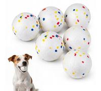 pet prime ETPU Dog Balls 6 Pack 5.6cm More Biting-Proof Pet Chew Toys, High Bounce Interactive Toys Easy to Clean Pet Play Balls for Mini Launcher for Small Dogs