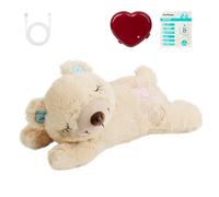 pet prime Heartbeat Toy for Puppy with Adjustable Heartbeat & Warming Pack Soft Plush Dog Comfort Toy for Separation Anxiety, Interactive Snuggle Bear Comforter for Puppies