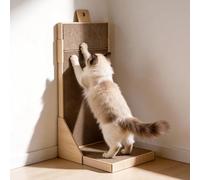 Pet Prime L Shape Cat Scratching Board 70.5 cm High Large Corner Cat Scratch Mat Vertical Scratcher to Protect Furniture for Indoor Cats