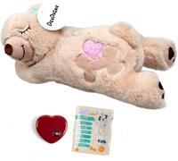 pet prime Snuggle Bear, Pet Soft Anxiety Puppy Relief Toy for Dogs, Pet Plush Bear Toy with a Variable Speed Heartbeat & a Heating Pad