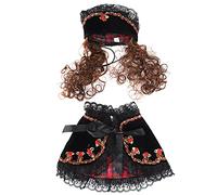 Pet Princess Cloak Cute Adjustable Dog Cat Costume Soft Breathable Polyester Party Dress Up Outfit for Small Pets Halloween Christmas (PF19 black L)
