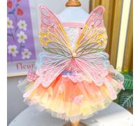 Pet Princess Wedding Dress - Butterfly Fairy Lace Dress for Dogs and Cats