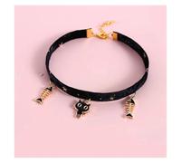 Pet Products Multicolor Cat Collar Pet Collar Kitten Dog Tie Adjustable Neck Strap Cute Moon Star Puppy Cat Necklace Pets Accessories Pet Products(Black,M)