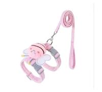 Pet Products Pet Harness and Leash Set, Adjustable, Comfortable and Breathable, Suitable for Cats and Small Dogs Pet Products(Pink,M)
