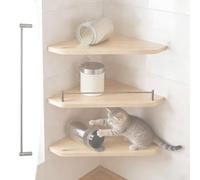 Pet-Proof Anti-Fall Shelf Rail Fence Set, Safety Stopper for Open Cabinets & Hanging Shelving, Easy Install with Screws, 26cm (10.2 inch)