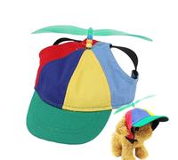 Pet Propeller Cap - Rainbow Helicopter Top Hat, Puppy Baseball Cap | Sunscreen Funny Rainbow Helicopter Top Cap, Pet Outdoor Sports Hat, Dog Propeller Cap for Puppy Cat Small Dog Supplies