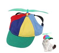 Pet Propeller Hat - Cat Propeller Caps, Colorful Propeller Hat | Dog Sun Hat with Ear Holes Dog Hat, Rainbow Helicopter Top Hat Sunproof Breathable Dog Hat for Small Medium Large Dogs Cats Supplies