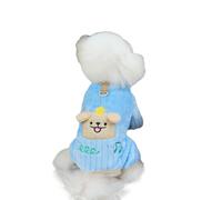 Pet Pullover Fleece Dog Jumpers Chihuahua Clothes Cozy Soft Shirt Sweatshirts Warm Winter Coat Cute Puppy Pet Apparel,Blue,M
