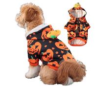 Pet Pumpkin Costume - Stretchable Puppy Warm Outfit | Funny Spooky Holiday Apparel | Festive Pet Clothing For Carnival Cosplay | Halloween Party Autumn Parade Dress Up Cozy Seasonal Dog Wear