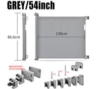 Pet Puppy Cat Dog Gate 1.5M Retractable Baby Safety Guard Barrier Indoor/Outdoor