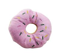 Pet Puppy Cat Squeaky Plush Toy Dog Toy Donuts Pink Practical and attractive