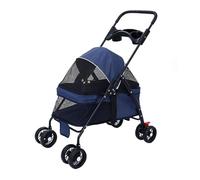 Pet Puppy Strollers Easy Foldable Pet Stroller with Cup Holder and Mesh Windows Dog Stroller Cat Stroller for Medium Small Dogs Cats