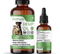 Pet Pure™ Hemp Oil for Dogs & Cats - 50ml | Calming Drops for Anxiety & Joint Support | Plant-Based Supplement for Skin & Coat | Natural Salmon Oil Alternative | UK Brand
