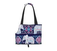 Pet-Purple Elephant print portable bag, lightweight and breathable, suitable for taking small pets out.