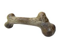 Pet Qwerks Dinosaur Wood BarkBone - Durable Bacon Flavoured Dog Chew Toy for Aggressive Chewers - Large