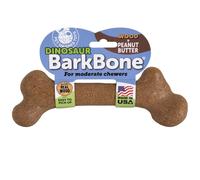 Pet Qwerks Peanut Butter Wood Dinosaur Barkbone Nylon Dog Chew Toy - Large