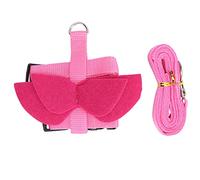 Pet Rabbits Safety Harness Walking Harness and Leash Set with Wing for Small Animal Durable Nylon Lightweight Comfortable for Bunny Outdoor Adventures (L)