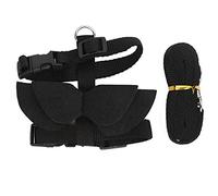 Pet Rabbits Safety Harness Walking Harness and Leash Set with Wing for Small Animal Durable Nylon Lightweight Comfortable for Bunny Outdoor Adventures (S)
