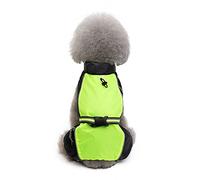 pet rain gear， Tie Up Pet Raincoat Standing Collar Adjustable Drawstring Cloak Dog Cat Outdoor Wearing Supplies(Green,3XL)