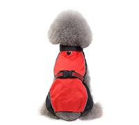pet rain gear， Tie Up Pet Raincoat Standing Collar Adjustable Drawstring Cloak Dog Cat Outdoor Wearing Supplies(Red,4XL)