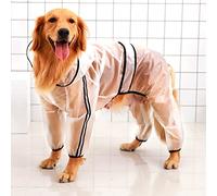 Pet Raincoat Puppy Four Feet Hooded Transparent Waterproof Teddy Large Dog Rain Out Clothes for Animals(4xl)